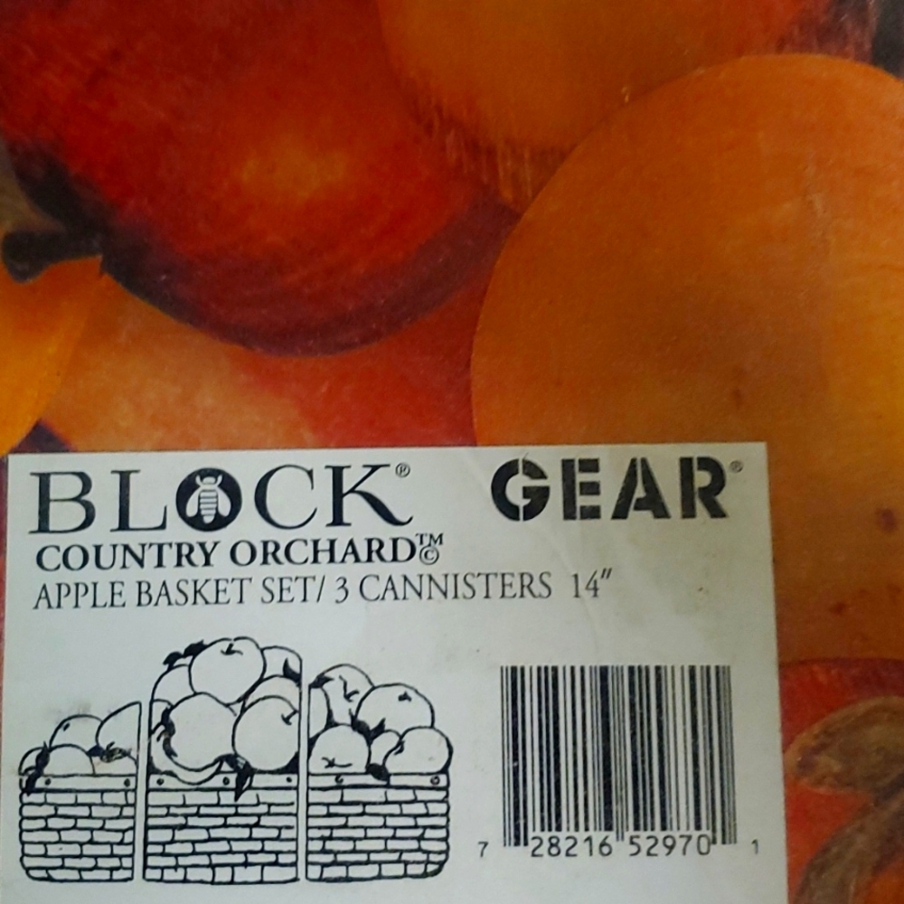 Country Orchards Apple Basket  Canisters